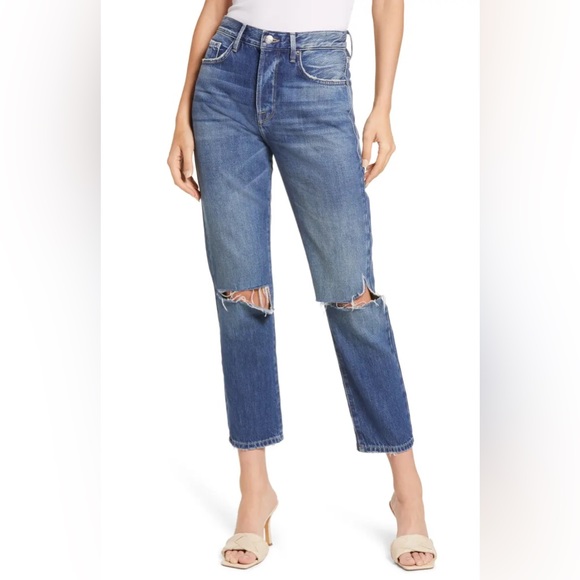 Frame le original triple needle straight high rise jeans - Picture 11 of 11